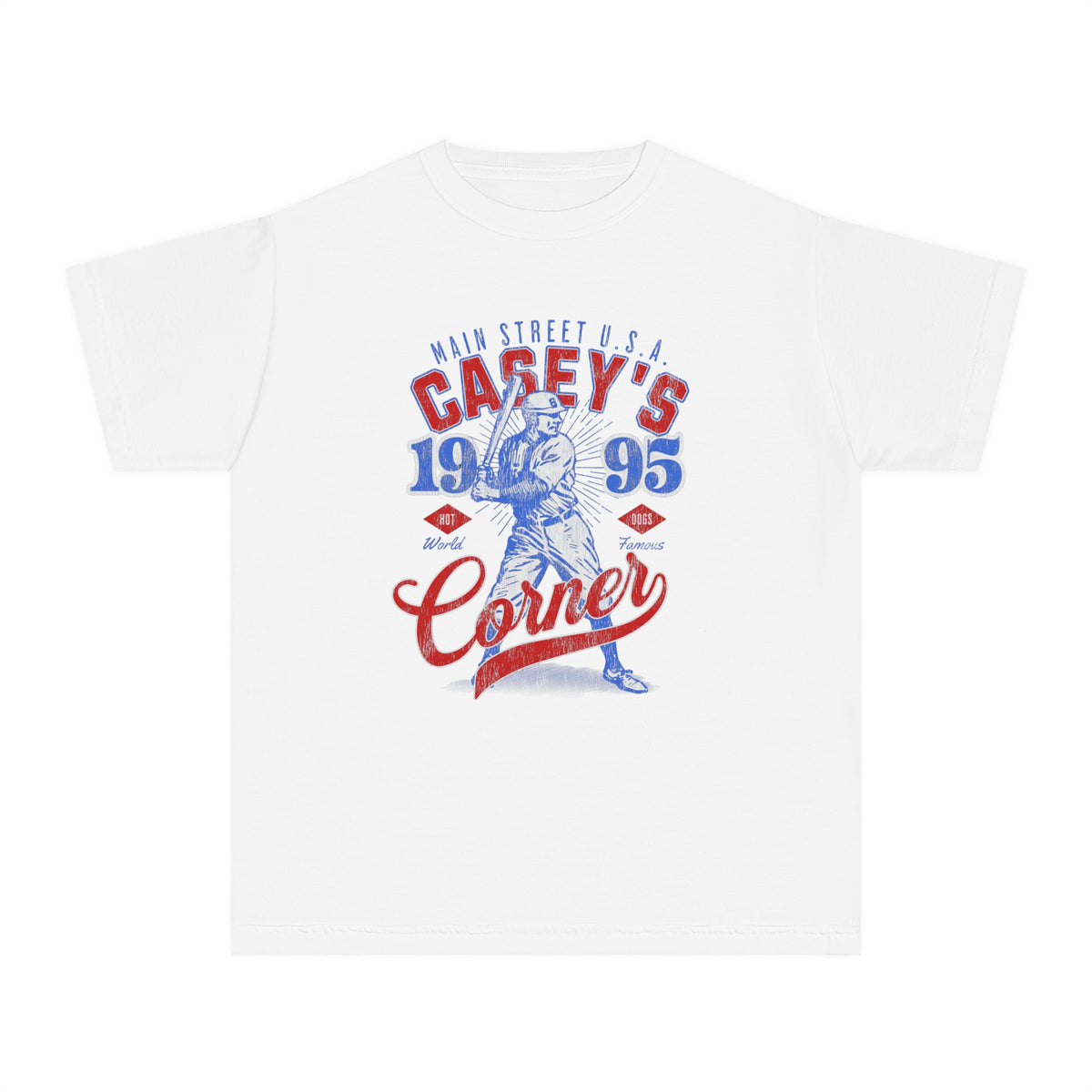 Casey’s Corner Distressed Comfort Colors Youth Midweight Tee