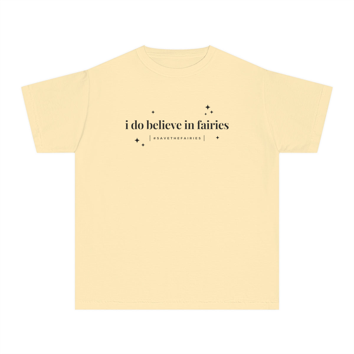 I Do Believe In Fairies Comfort Colors Youth Midweight Tee