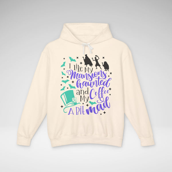 I Like My Mansions Haunted Comfort Colors Unisex Lightweight Hooded Sweatshirt