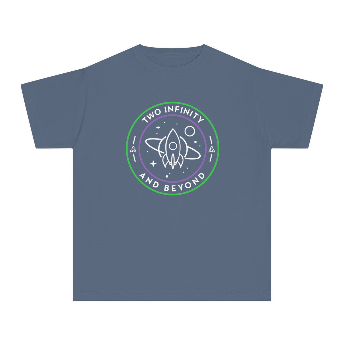 Two Infinity And Beyond Comfort Colors Youth Midweight Tee