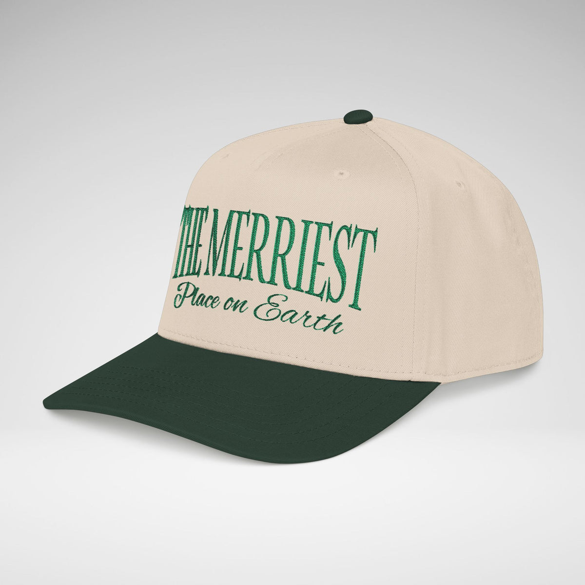 The Merriest Place on Earth Embroidered Christmas Hat