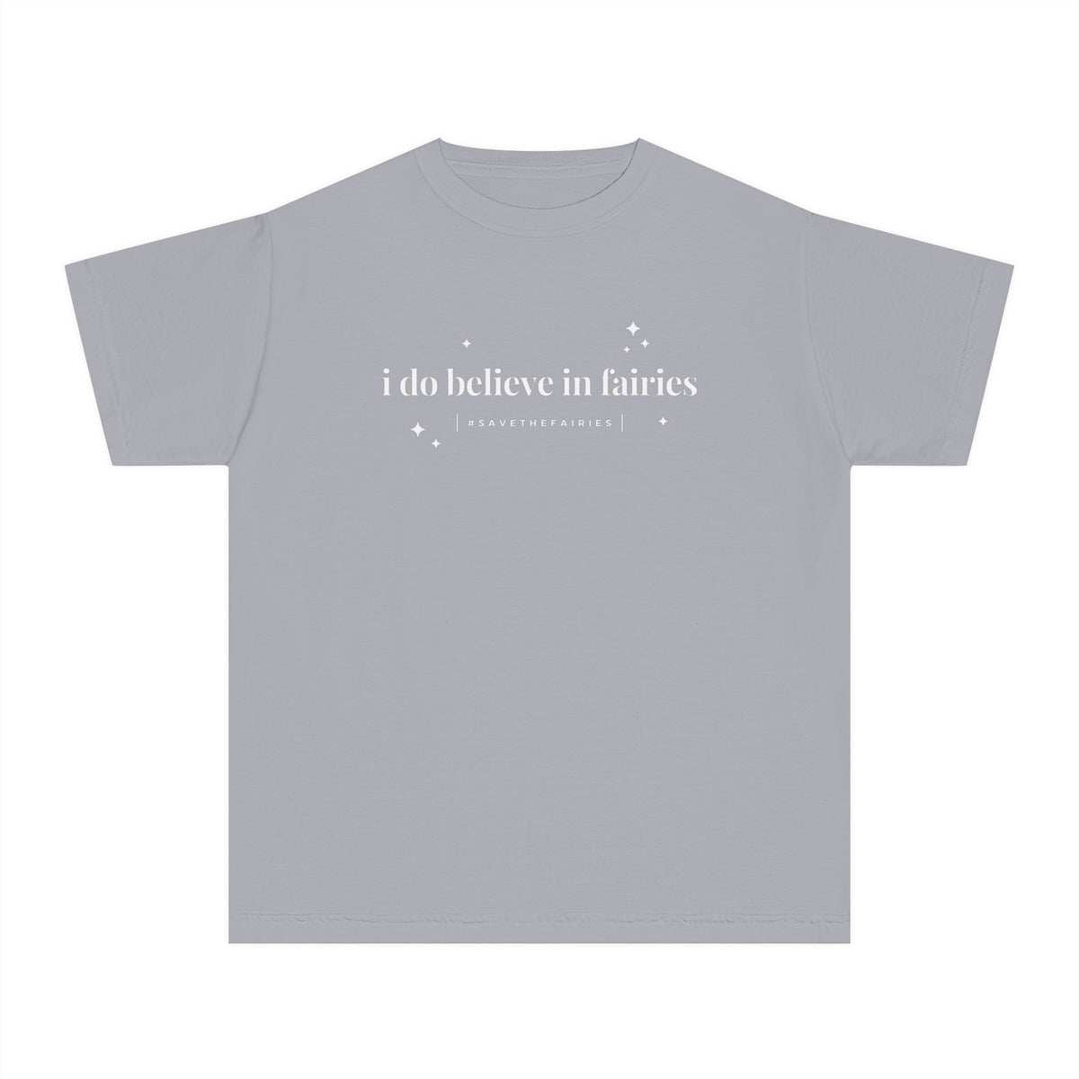 I Do Believe In Fairies Comfort Colors Youth Midweight Tee