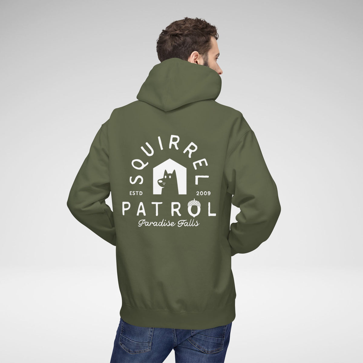 Squirrel Patrol Hoodie | Unisex Midweight Softstyle Fleece