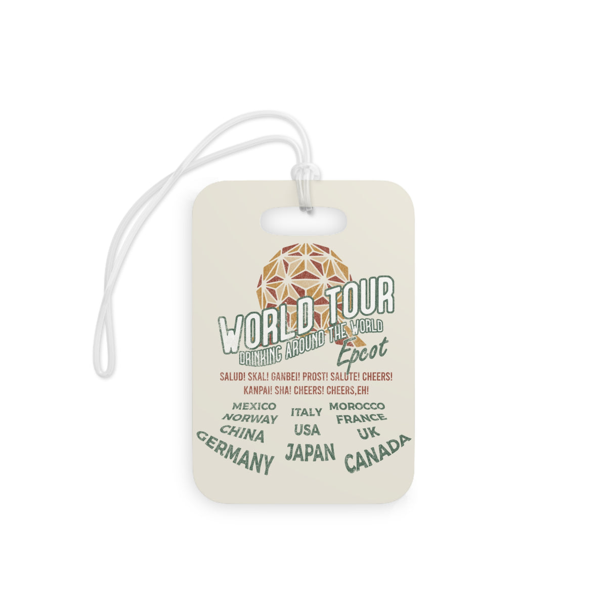 Drink Around the World Tour Passport Tag
