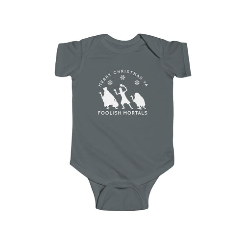 Merry Christmas Ya Foolish Mortals Rabbit Skins Infant Fine Jersey Bodysuit