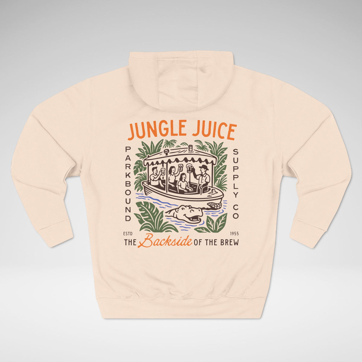 Jungle Juice - The Backside of the Brew Lane Seven Fleece Hoodie