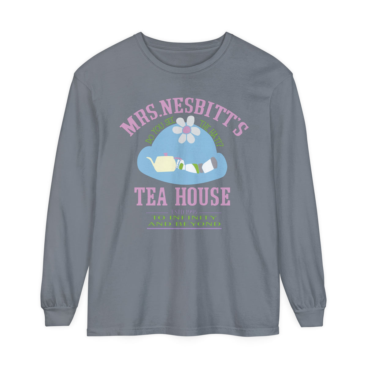 Mrs. Nesbitt’s Tea House Comfort Colors Unisex Garment-dyed Long Sleeve T-Shirt