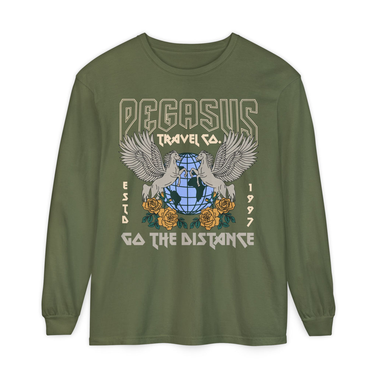 Pegasus Travel Co Comfort Colors Unisex Garment-dyed Long Sleeve T-Shirt