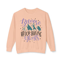 Beware of Hitchhiking Ghosts Unisex Lightweight Comfort Colors Crewneck Sweatshirt
