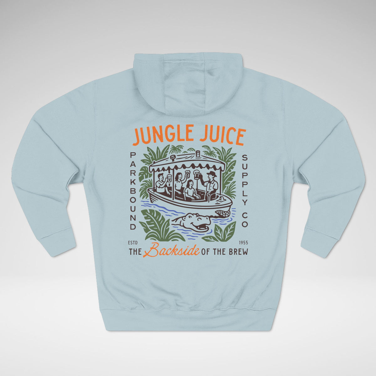 Jungle Juice - The Backside of the Brew Lane Seven Fleece Hoodie