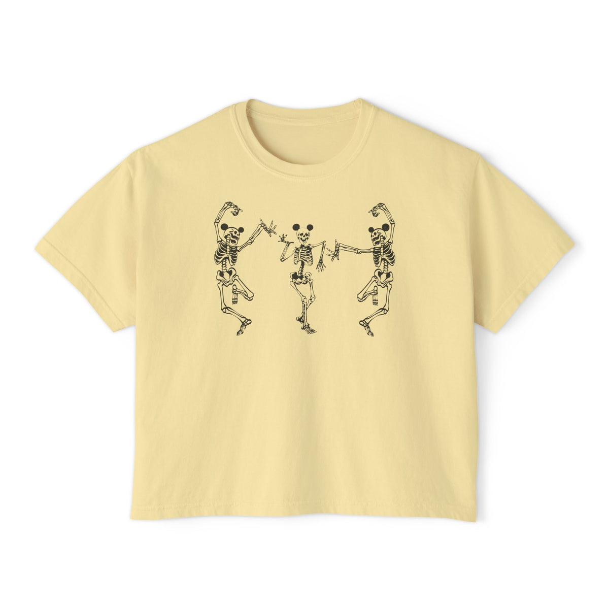Dancing Skeletons with Ears Comfort Colors Women's Boxy Tee