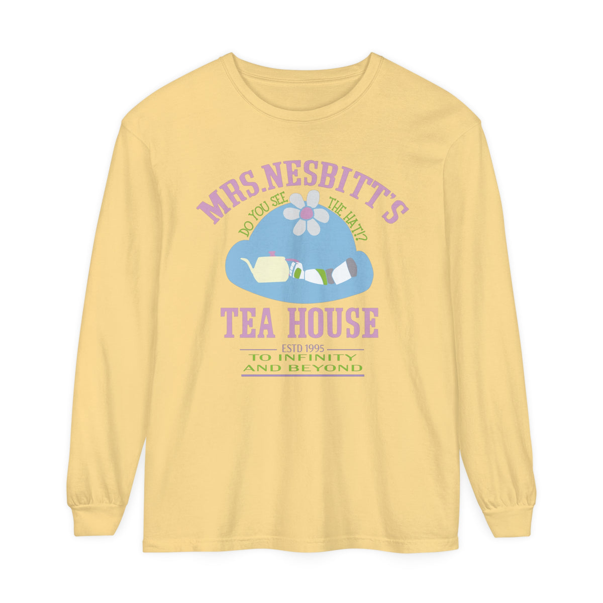 Mrs. Nesbitt’s Tea House Comfort Colors Unisex Garment-dyed Long Sleeve T-Shirt