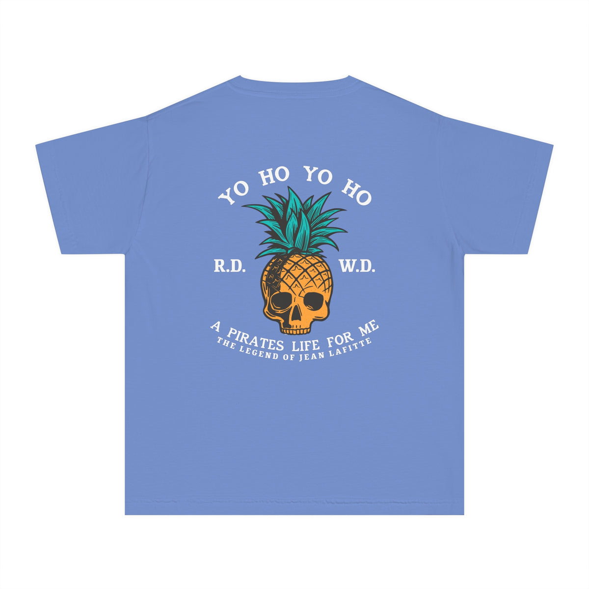 Yo Ho Pirates Life For Me Comfort Colors Youth Midweight Tee