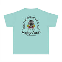 What Are You Lookin' At Ya' Hockey Puck Comfort Colors Youth Midweight Tee