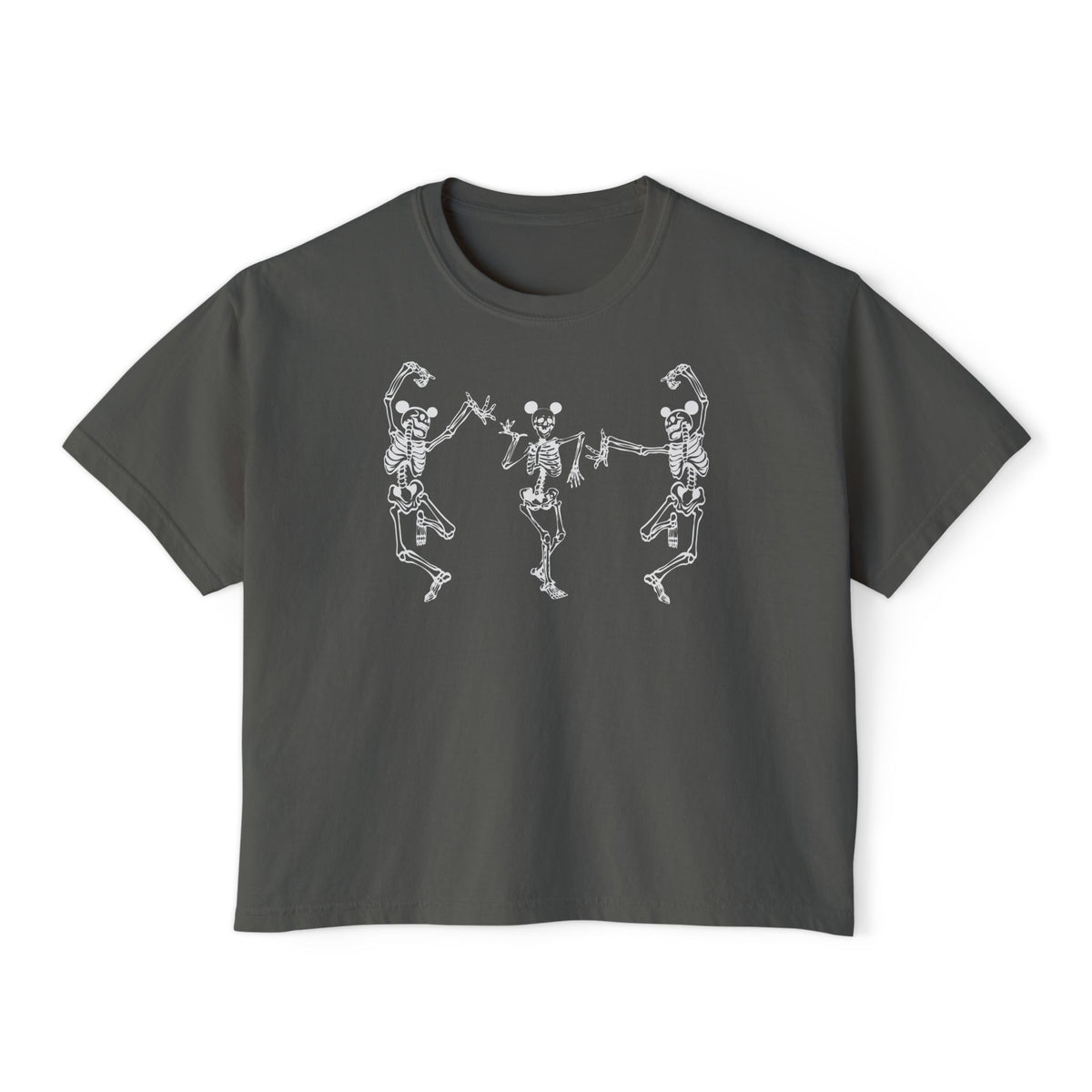 Dancing Skeletons with Ears Comfort Colors Women's Boxy Tee