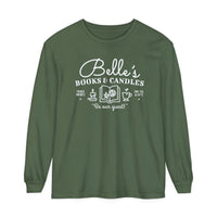 Belle’s Books & Candles Comfort Colors Unisex Garment-dyed Long Sleeve T-Shirt