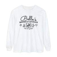 Belle’s Books & Candles Comfort Colors Unisex Garment-dyed Long Sleeve T-Shirt
