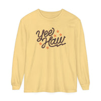 Yee Haw Comfort Colors Unisex Garment-dyed Long Sleeve T-Shirt