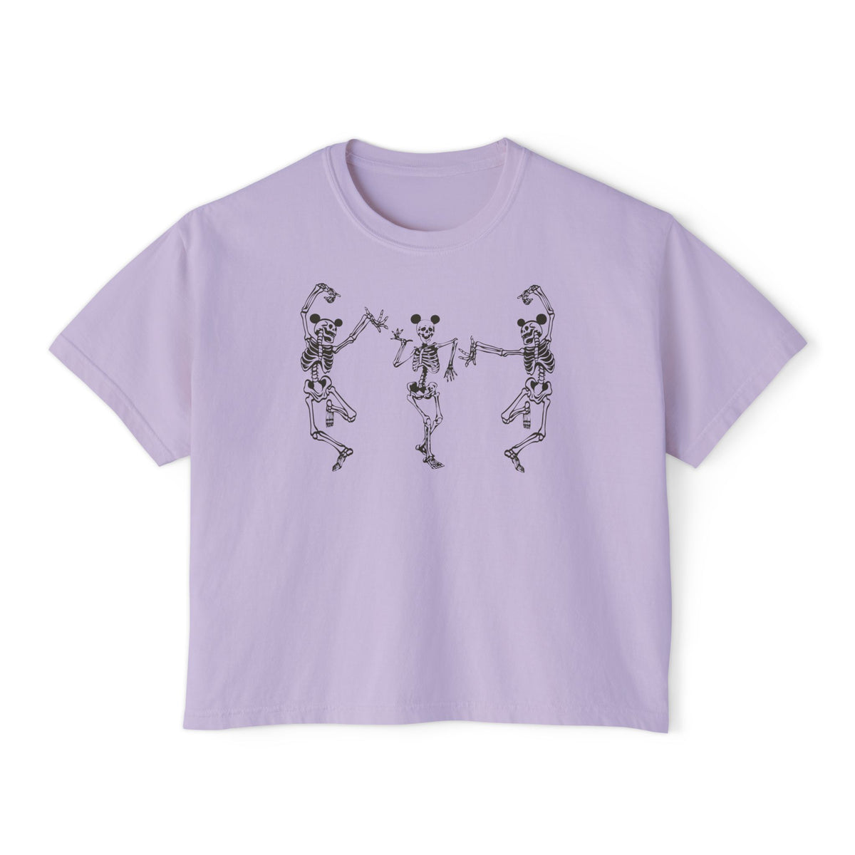Dancing Skeletons with Ears Comfort Colors Women's Boxy Tee