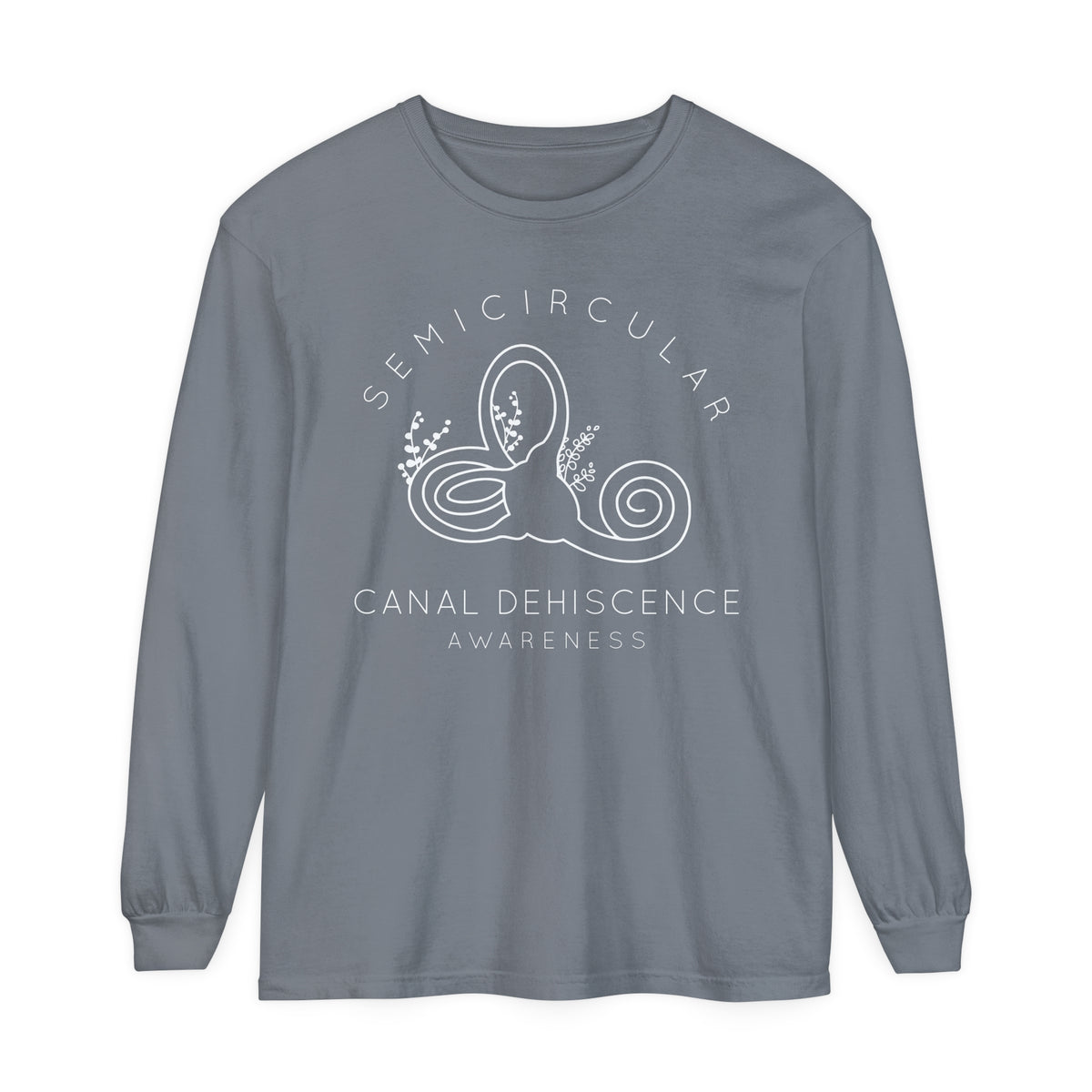 Semicircular Canal Dehiscence Comfort Colors Unisex Garment-dyed Long Sleeve T-Shirt