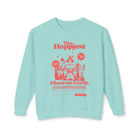 The Happiest Place on Earth Unisex Lightweight Comfort Colors Crewneck Sweatshirt