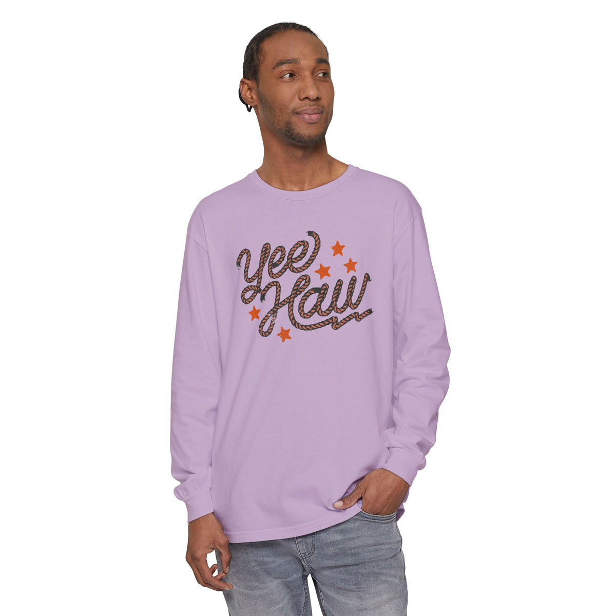 Yee Haw Comfort Colors Unisex Garment-dyed Long Sleeve T-Shirt