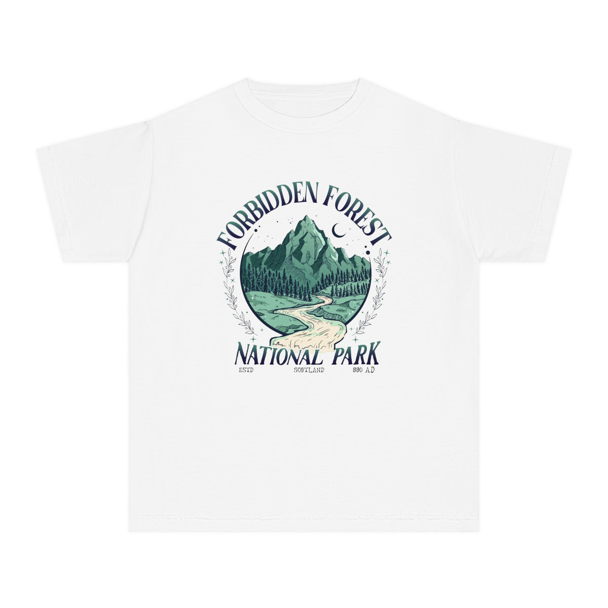 Forbidden Forest National Park Comfort Colors Youth Midweight Tee