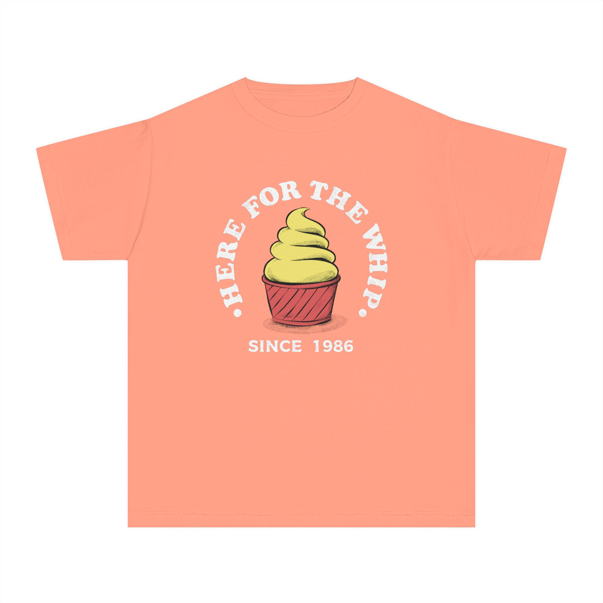 Here For The Whip Comfort Colors Youth Midweight Tee