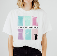 Love Is An Open Door Comfort Colors Unisex Garment-Dyed T-shirt