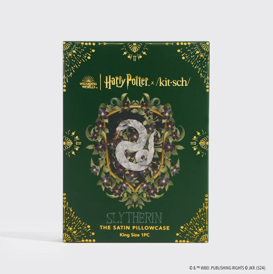 Harry Potter X Kitsch Satin Pillowcase King - Slytherin