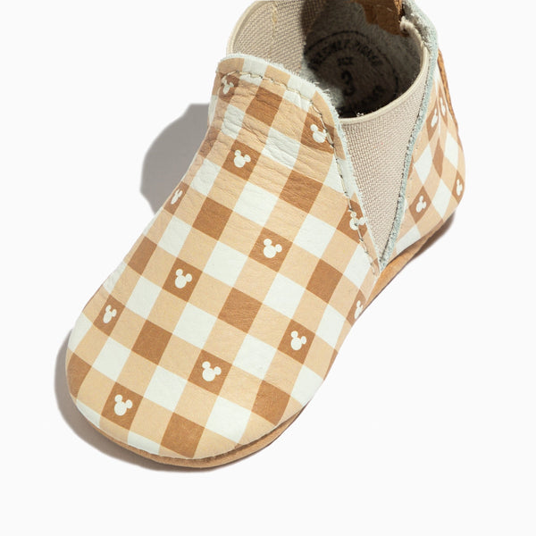Disney Gingham Mickey Mouse Chelsea Boot Baby Shoe