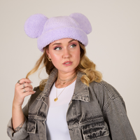 Mickey Sherpa Beanie Lavender