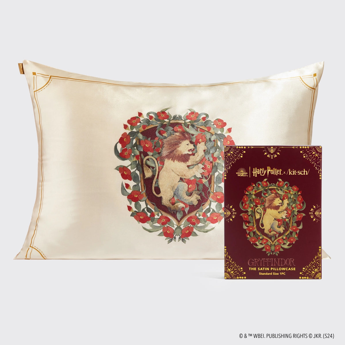 Harry Potter X Kitsch Satin Pillowcase Standard - Gryffindor