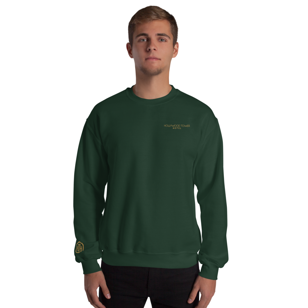 Embroidered Hollywood Tower Hotel Bellhop Gildan Unisex Heavy Blend™ Crewneck Sweatshirt