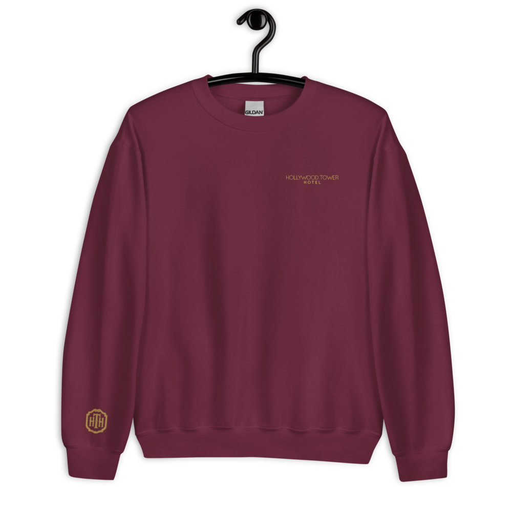 Embroidered Hollywood Tower Hotel Bellhop Gildan Unisex Heavy Blend™ Crewneck Sweatshirt